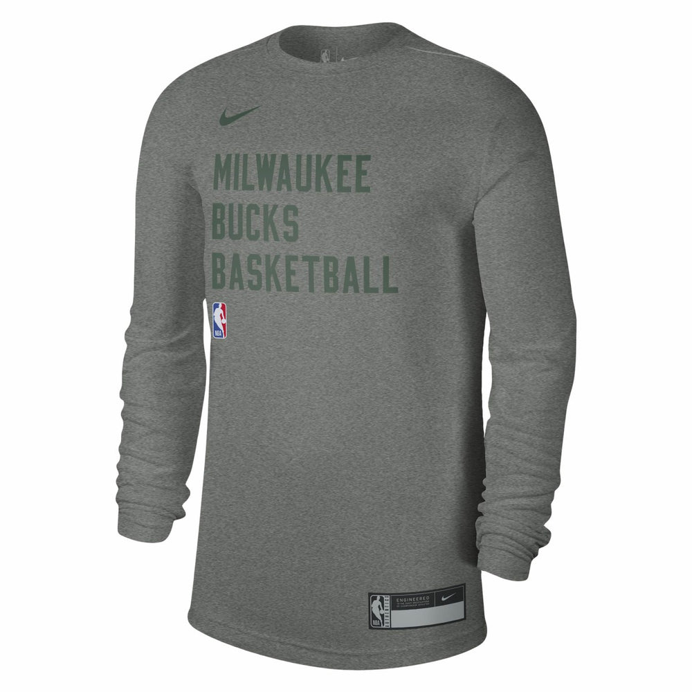 Milwaukee Bucks Unisex 2023/24 Legend On-Court Practice Long Sleeve T-Shirt - Heather Gray | Nike shop