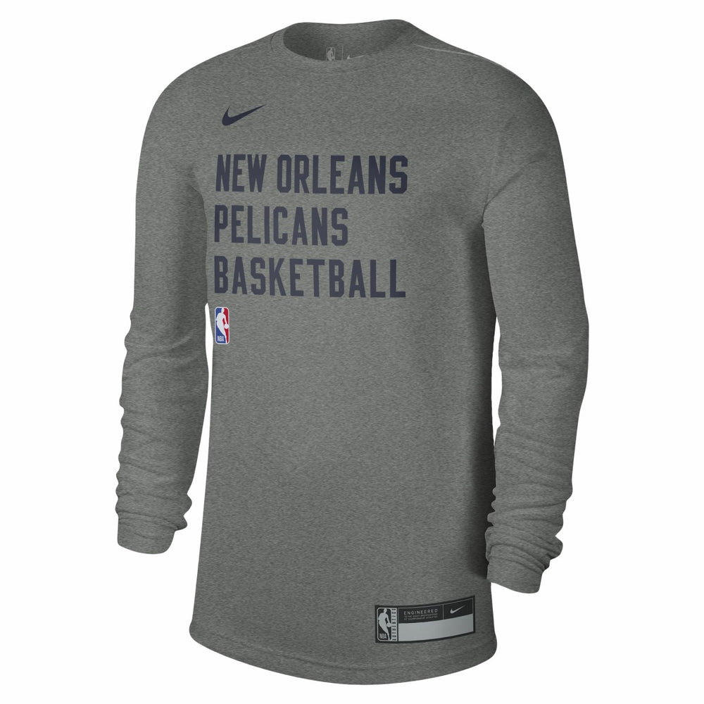 New Orleans Pelicans Unisex 2023/24 Legend On-Court Practice Long Sleeve T-Shirt - Heather Gray | Nike shop