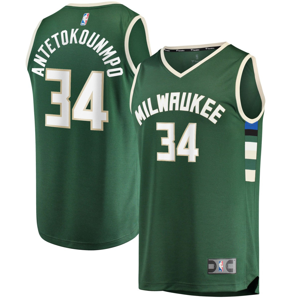 Giannis Antetokounmpo Milwaukee Bucks Big & Tall Fast Break Player Jersey - Hunter Green - Icon Edition | Fanatics online