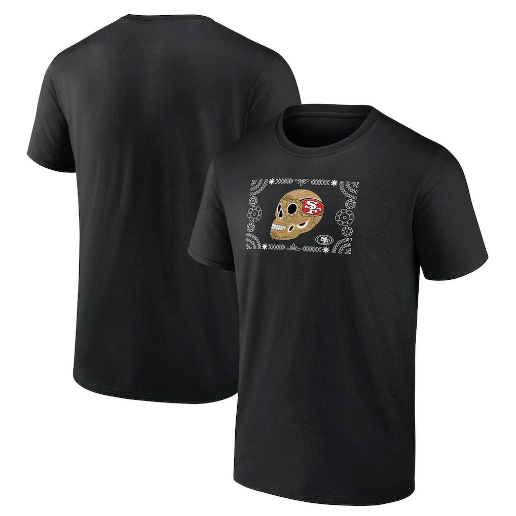 San Francisco 49ers Sugar Skull T-Shirt - Black for sale