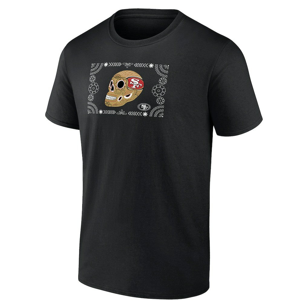San Francisco 49ers Sugar Skull T-Shirt - Black for sale