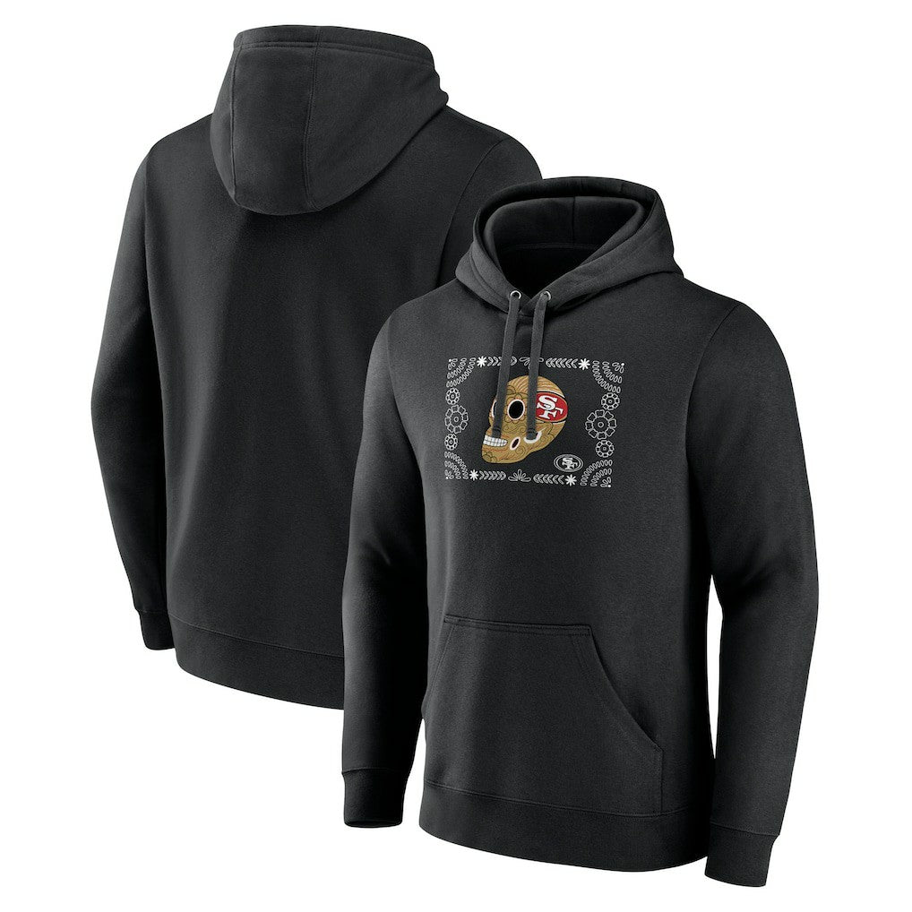 San Francisco 49ers Sugar Skull Pullover Hoodie - Black sale