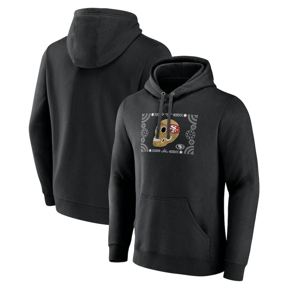 San Francisco 49ers Sugar Skull Pullover Hoodie - Black sale