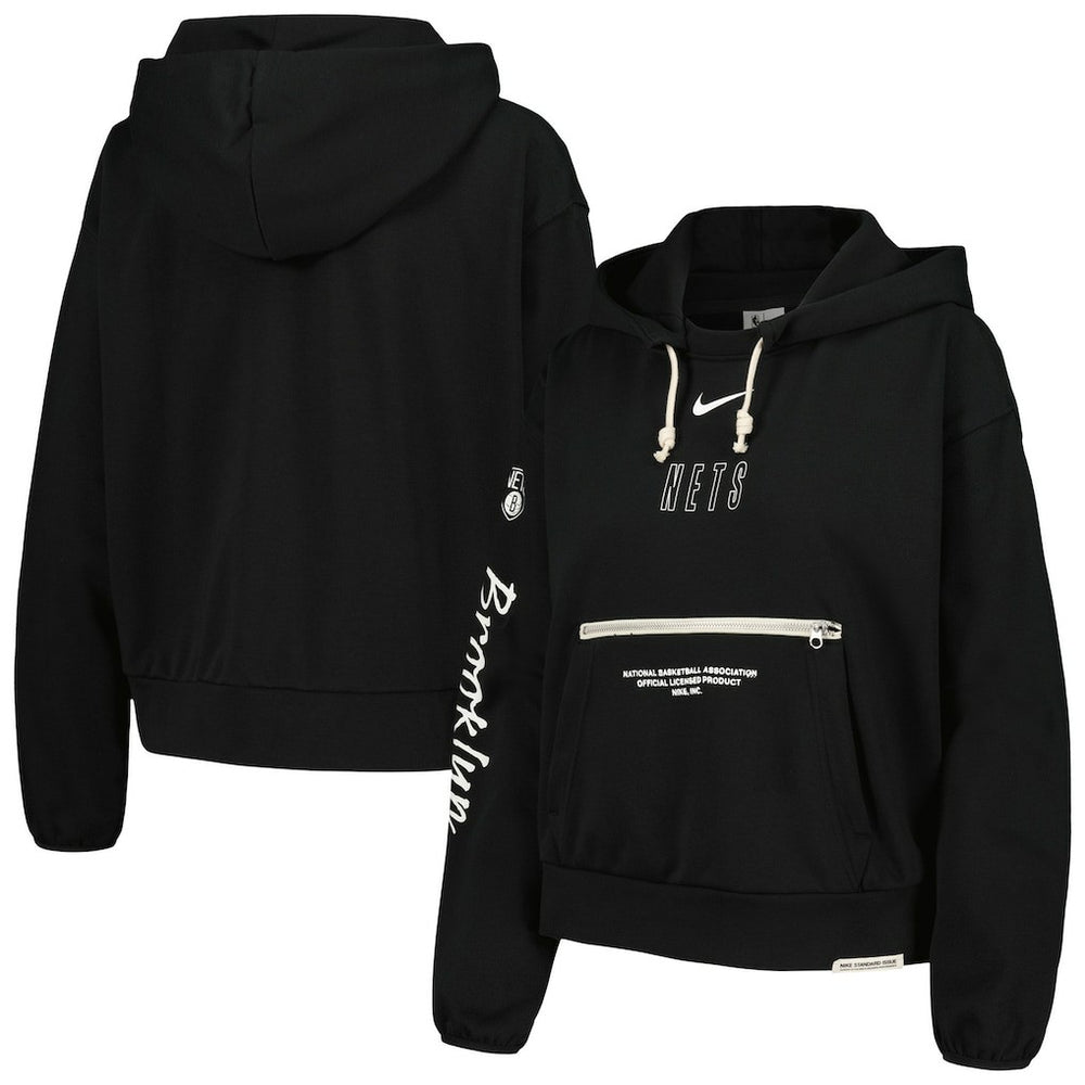 Brooklyn Nets Women's Courtside Standard Issue Performance Pullover Hoodie - Black | Nike outlet