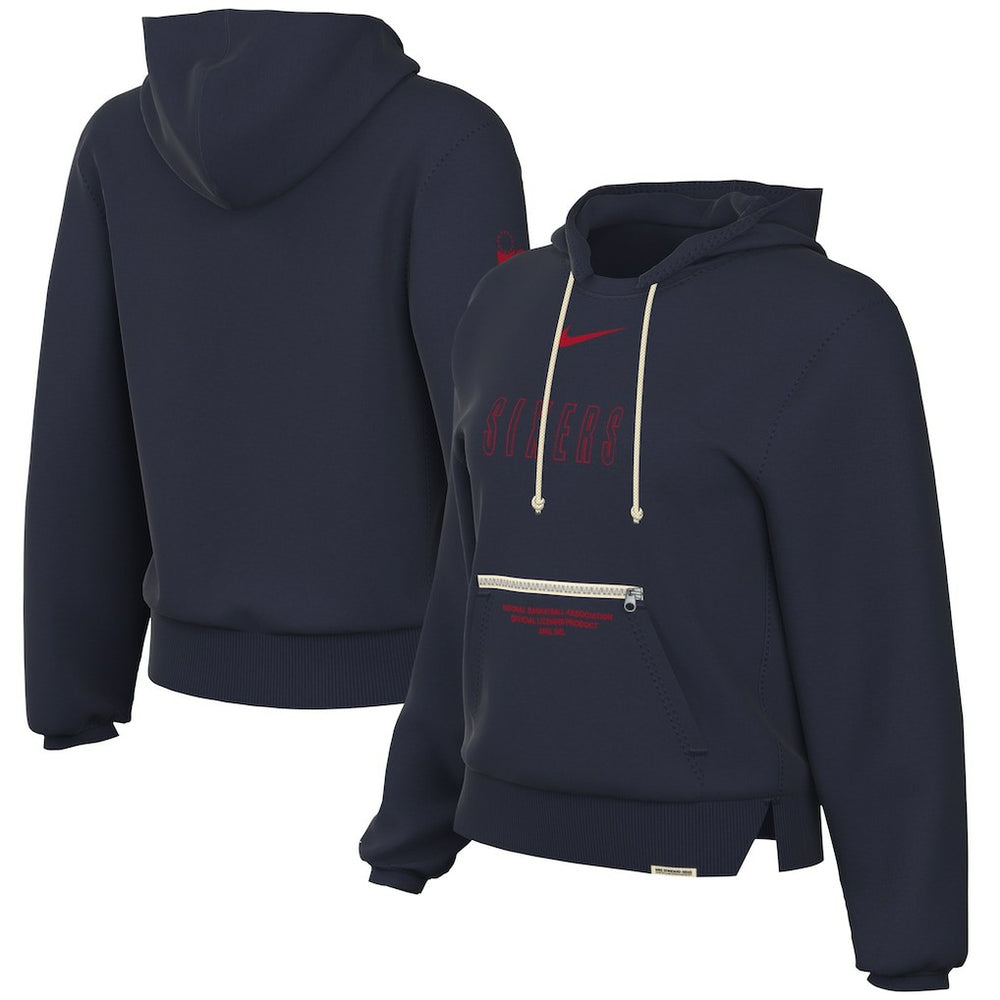 Philadelphia 76ers Women's Courtside Standard Issue Performance Pullover Hoodie - Navy | Nike outlet