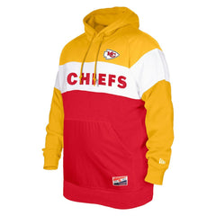 Kansas City Chiefs New Era Big & Tall Current Colorblock Pullover Hoodie - Red discount