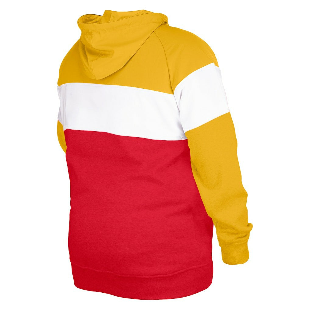 Kansas City Chiefs New Era Big & Tall Current Colorblock Pullover Hoodie - Red discount