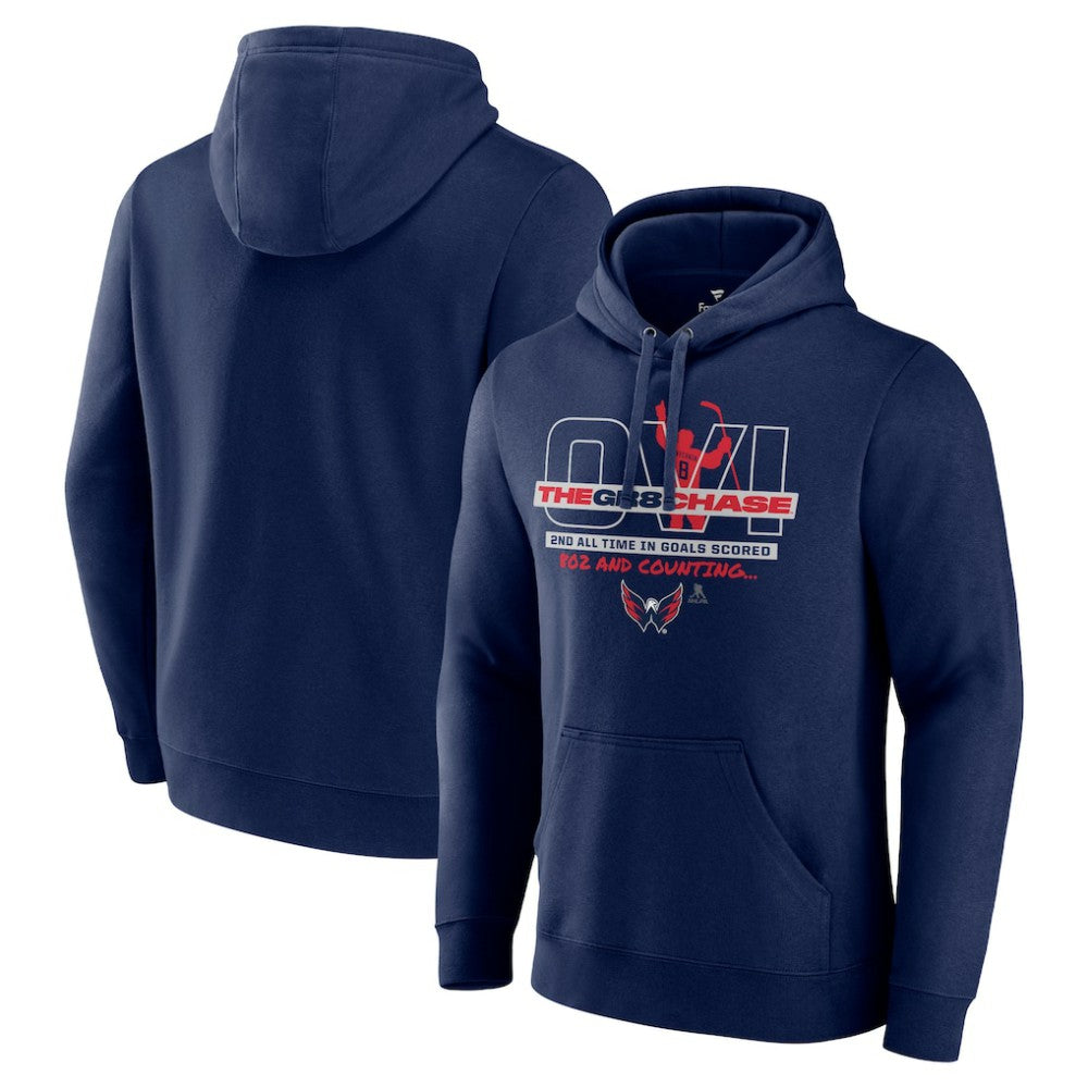 Alexander Ovechkin Washington Capitals GR8 Chase Pullover Hoodie Navy