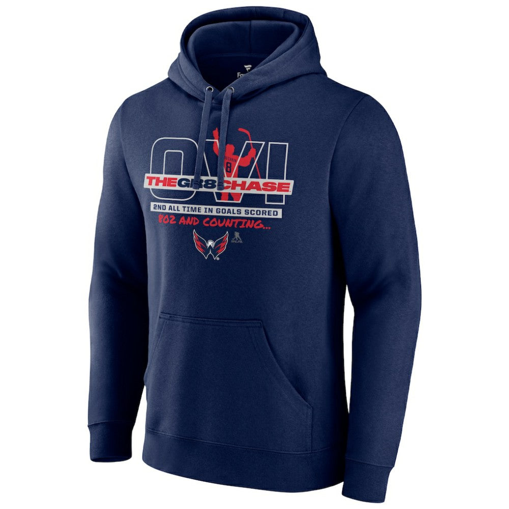 Alexander Ovechkin Washington Capitals GR8 Chase Pullover Hoodie Navy
