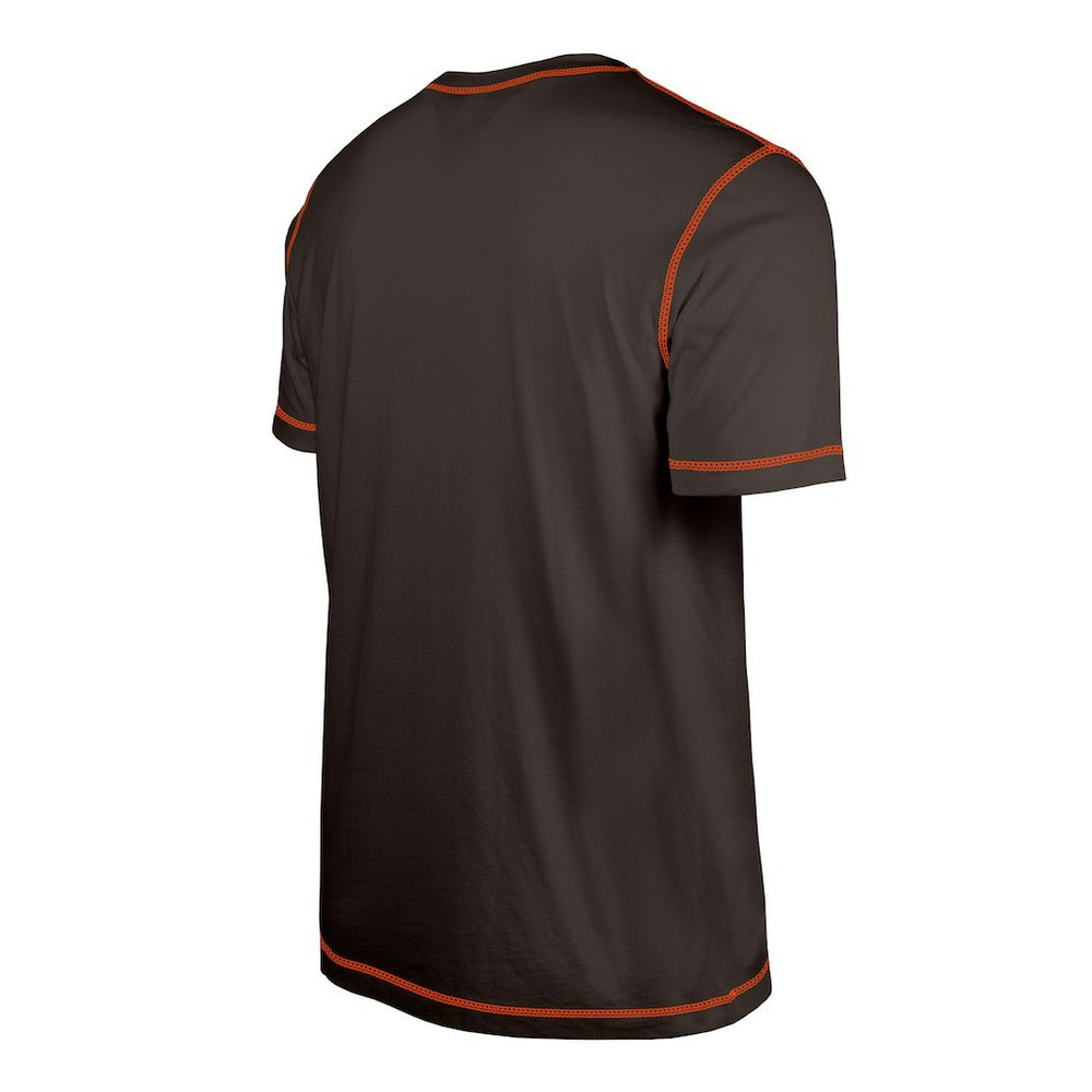 Cleveland Browns New Era Third Down Puff Print T-Shirt - Brown outlet