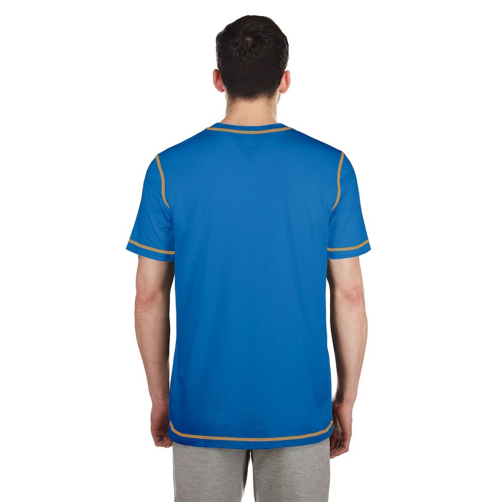 Los Angeles Chargers New Era Third Down Puff Print T-Shirt - Blue cheap