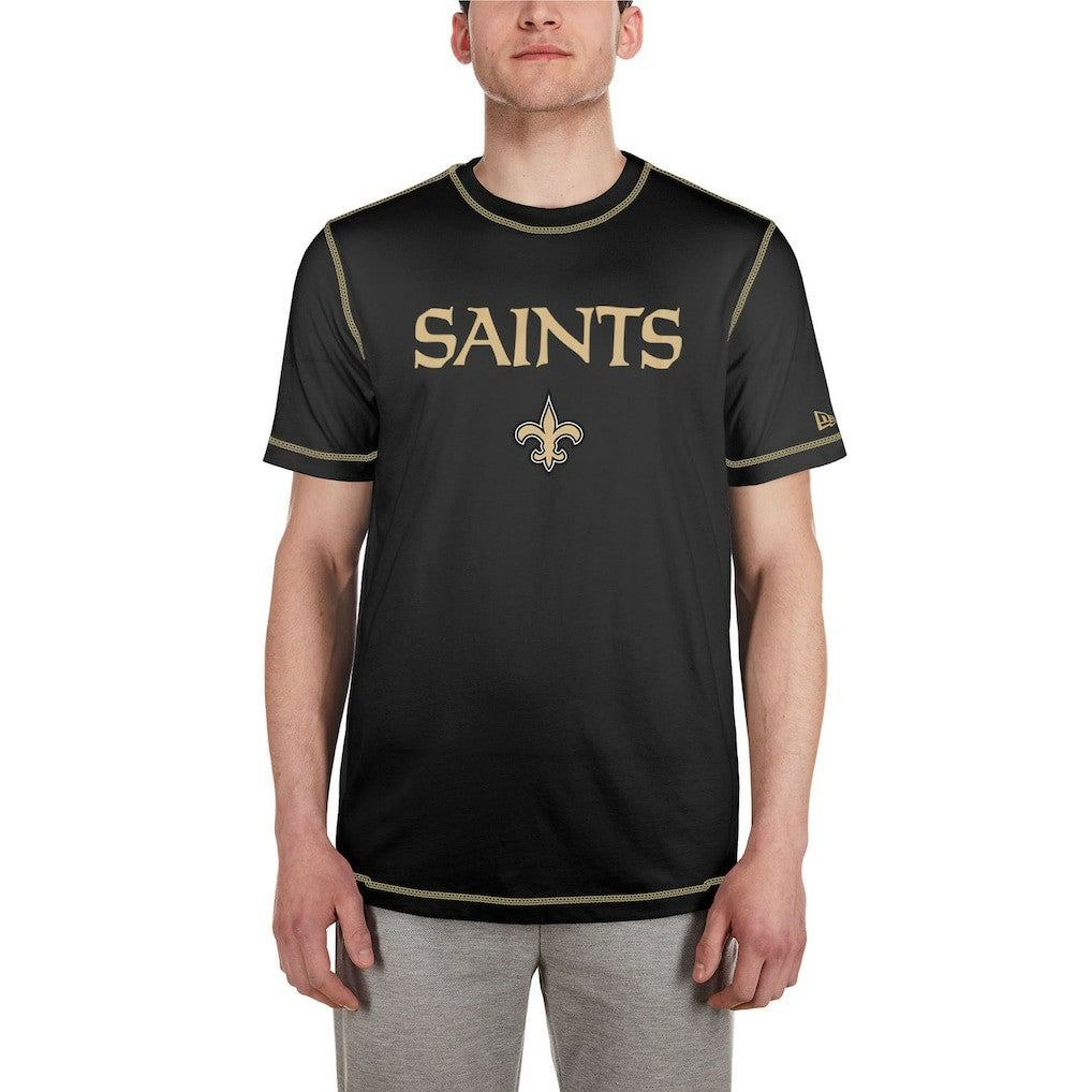 New Orleans Saints New Era Third Down Puff Print T-Shirt - Black for sale