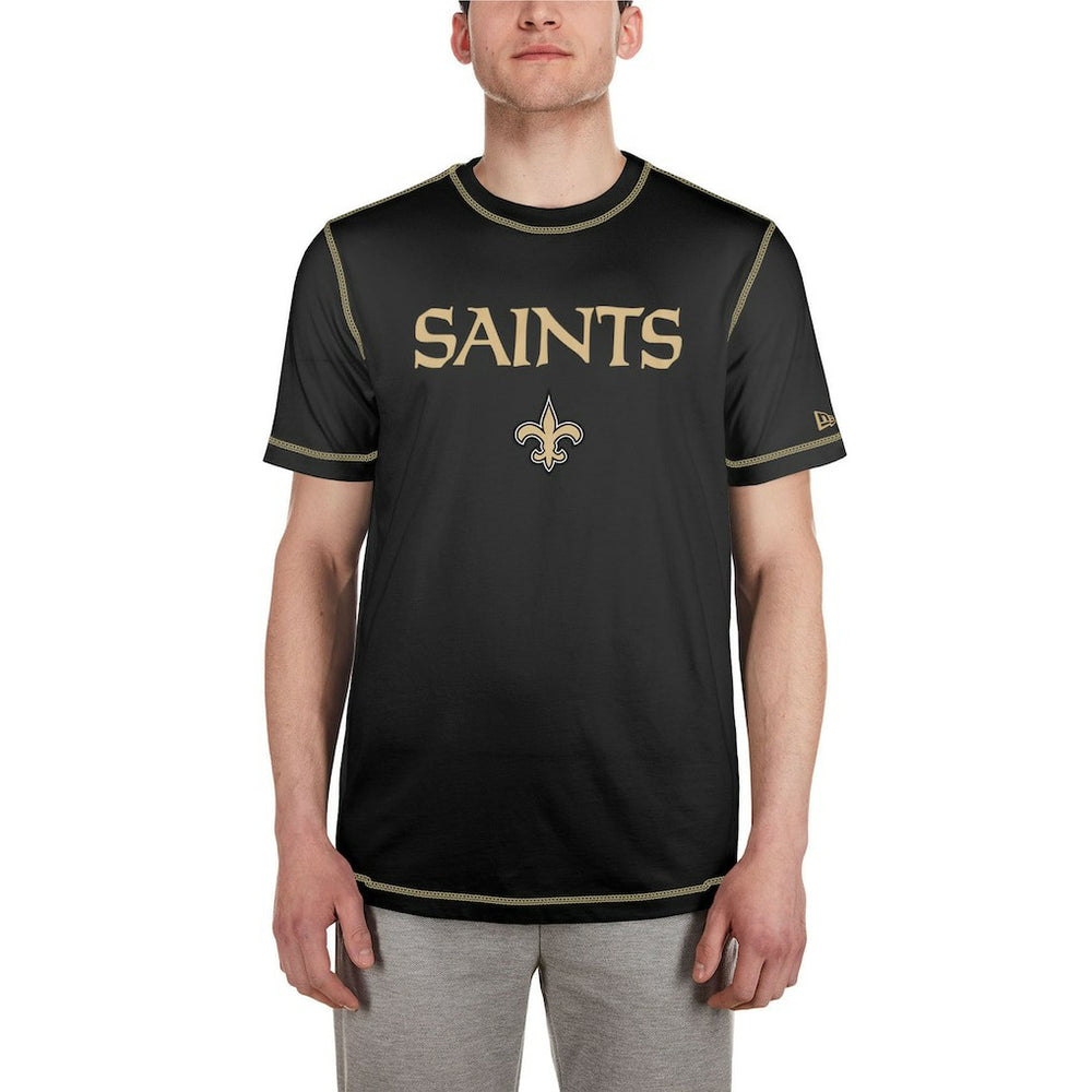 New Orleans Saints New Era Third Down Puff Print T-Shirt - Black for sale