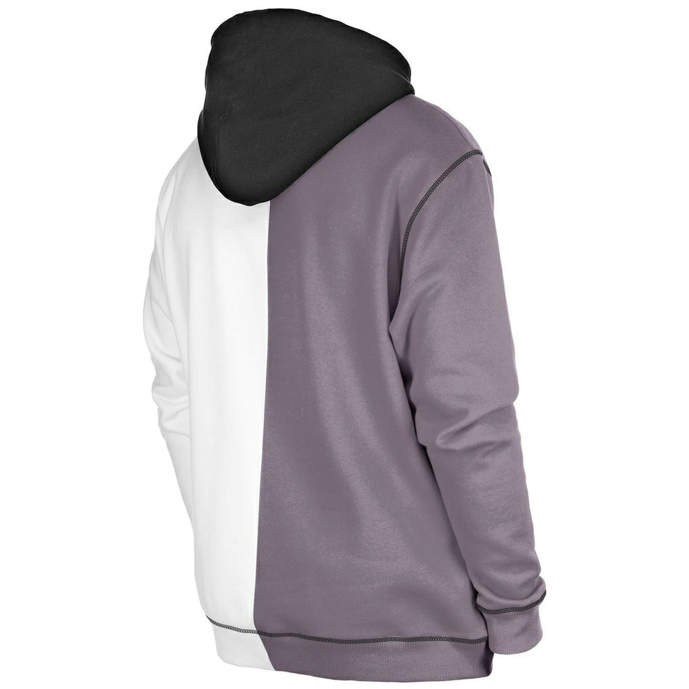 Las Vegas Raiders New Era Third Down Split Raglan Pullover Hoodie - Silver/White cheap