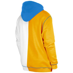 Los Angeles Chargers New Era Third Down Split Raglan Pullover Hoodie - Gold/White online