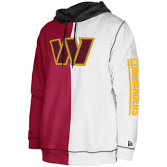 Washington Commanders New Era Third Down Split Raglan Pullover Hoodie - Burgundy/White on sale