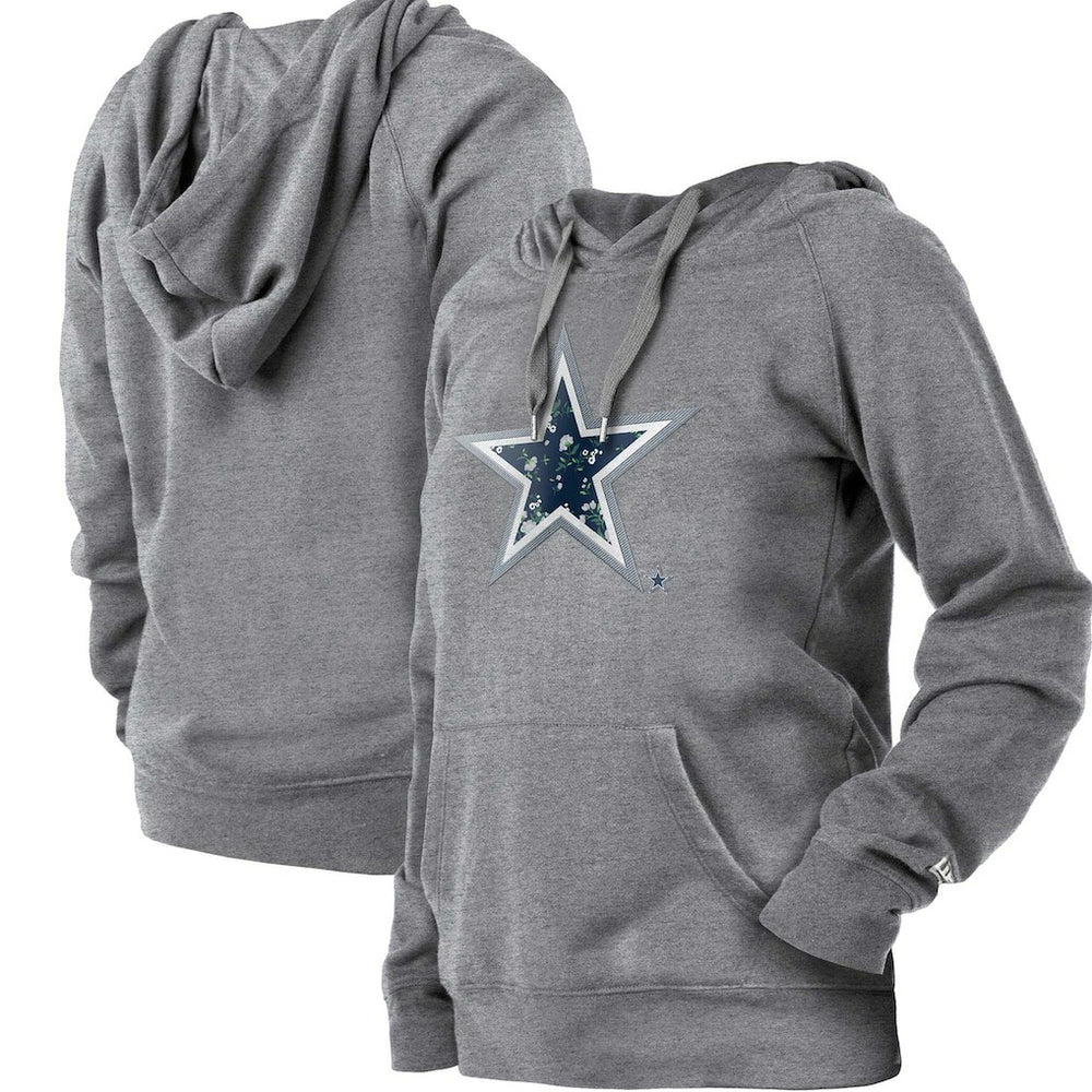 Dallas Cowboys New Era Women's Floral Raglan Pullover Hoodie - Gray online