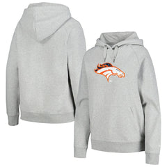 Denver Broncos New Era Women's Floral Raglan Pullover Hoodie - Gray outlet