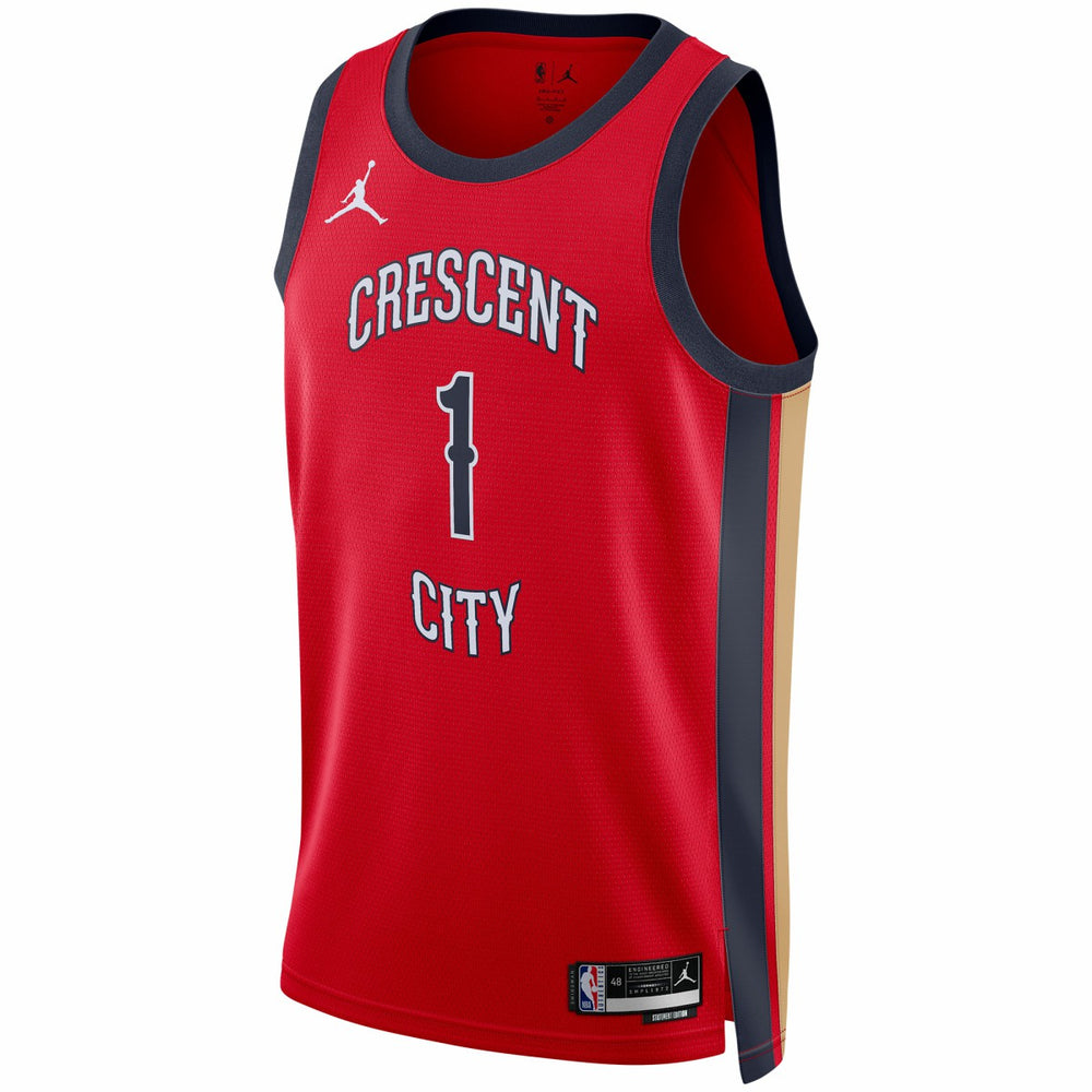 Zion Williamson New Orleans Pelicans Jordan Brand Unisex Swingman Jersey - Statement Edition - Red for sale