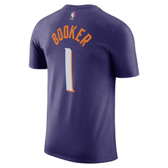 Devin Booker Phoenix Suns Icon 2022/23 Name & Number T-Shirt - Purple | Nike for sale