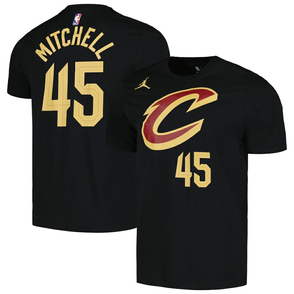 Donovan Mitchell Cleveland Cavaliers Jordan Brand 2022/23 Statement Edition Name & Number T-Shirt sale - Black for sale