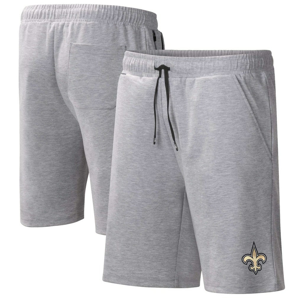 New Orleans Saints MSX by Michael Strahan Trainer Shorts - Heather Gray for sale