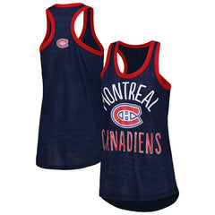 Montreal Canadiens G-III 4Her by Carl Banks Women's First Base Racerback Scoop Neck Tank Top Navy
