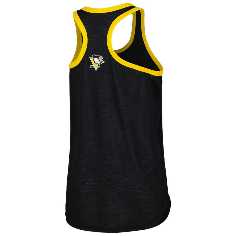 Pittsburgh Penguins G-III 4Her by Carl Banks Women's First Base Racerback Scoop Neck Tank Top Black
