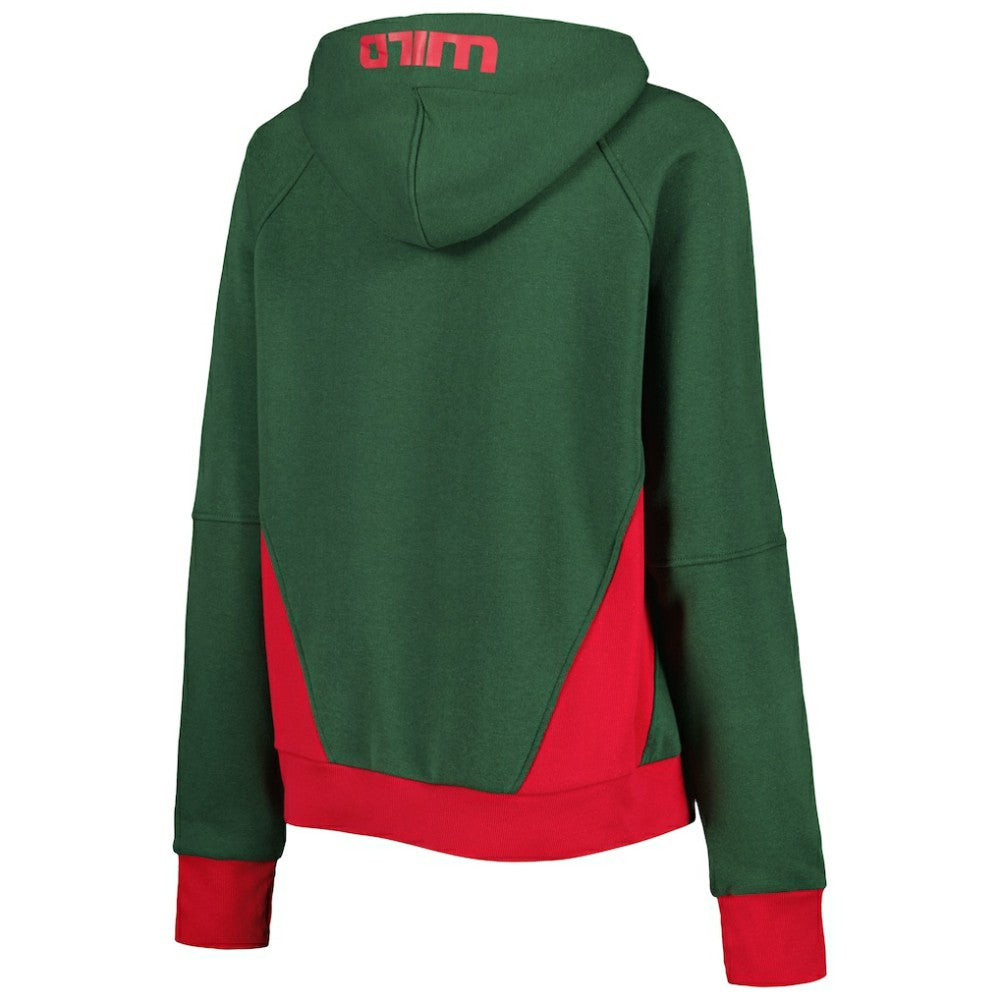 Minnesota Wild Starter Women's Wishbone Half-Zip Hoodie Green