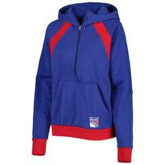 New York Rangers Starter Women's Wishbone Half-Zip Hoodie Blue