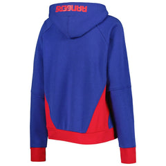 New York Rangers Starter Women's Wishbone Half-Zip Hoodie Blue