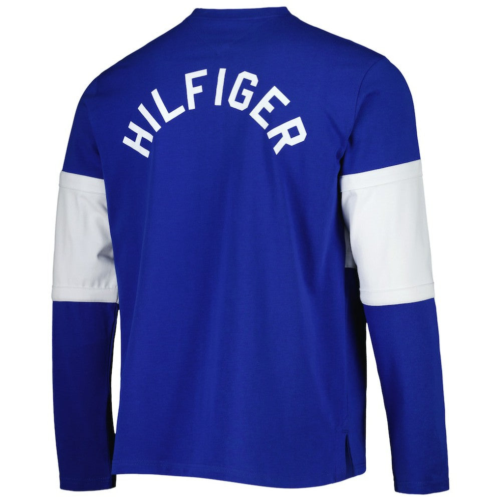 Tampa Bay Lightning Tommy Hilfiger Walter Lace-Up Long Sleeve Top Blue