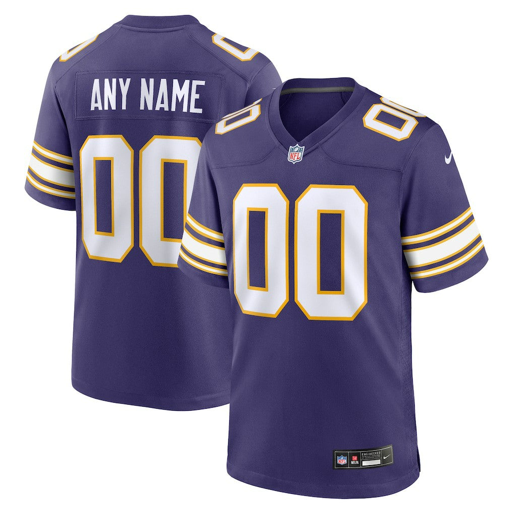 Minnesota Vikings Classic Custom Game Jersey - Purple | Nike for sale