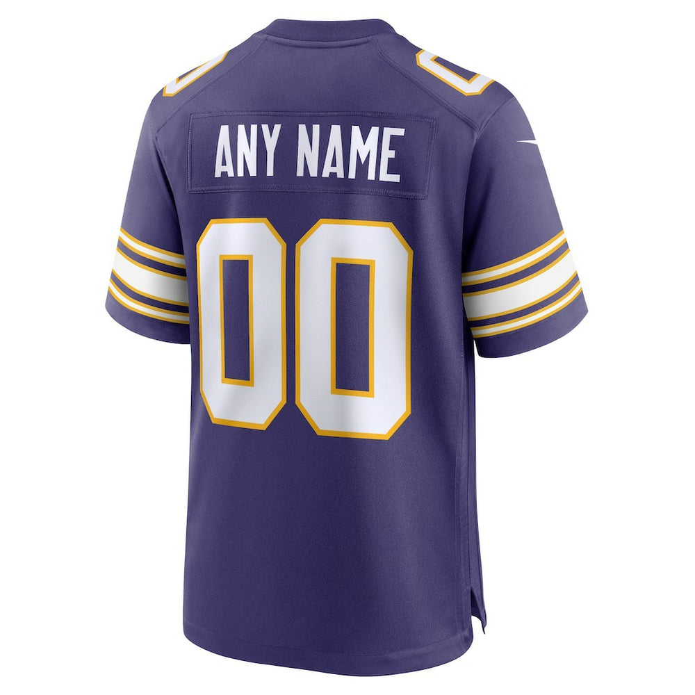 Minnesota Vikings Classic Custom Game Jersey - Purple | Nike for sale