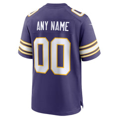 Minnesota Vikings Classic Custom Game Jersey - Purple | Nike for sale