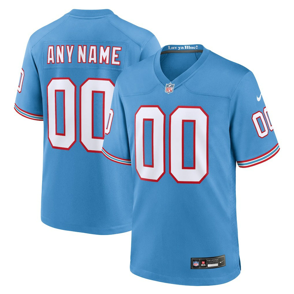 Tennessee Titans Oilers Throwback Custom Game Jersey - Light Blue | Nike discount