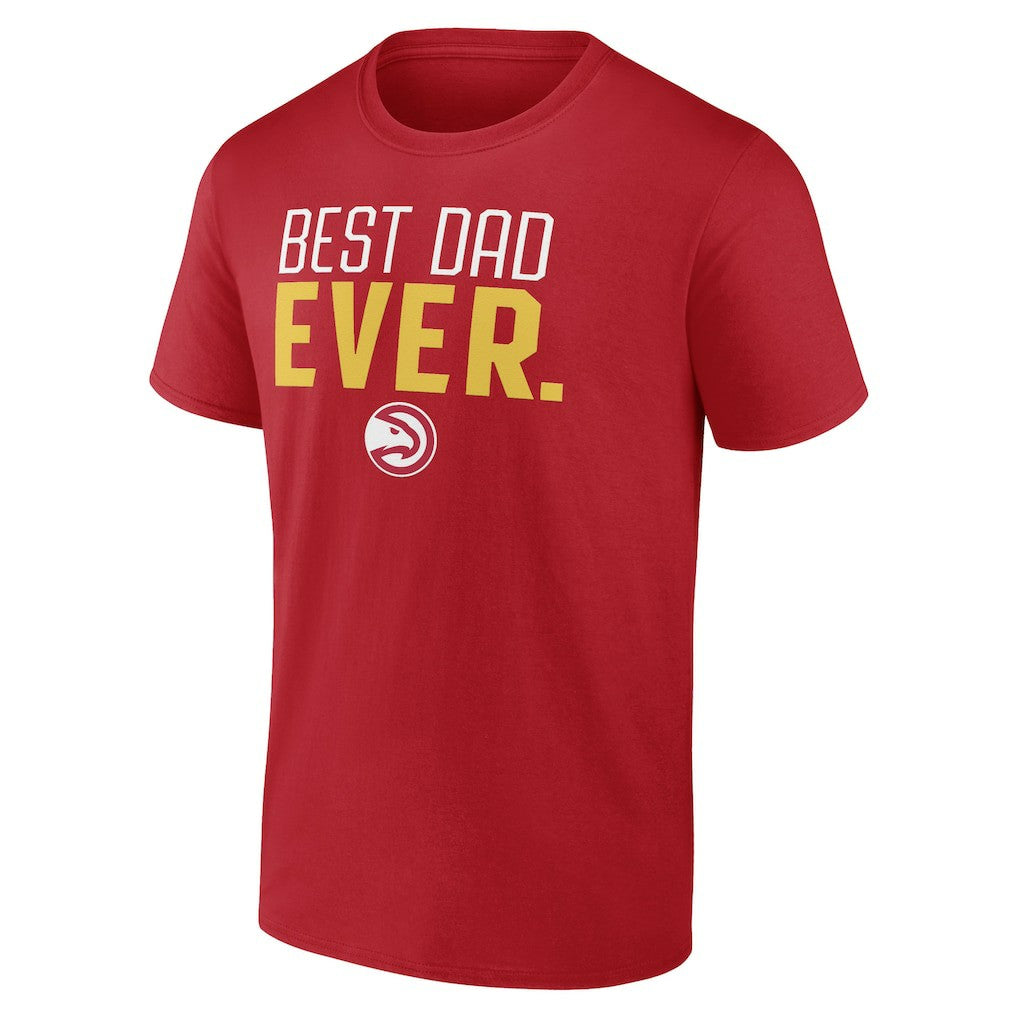 Atlanta Hawks Best Dad Ever Logo T-Shirt - Red for sale