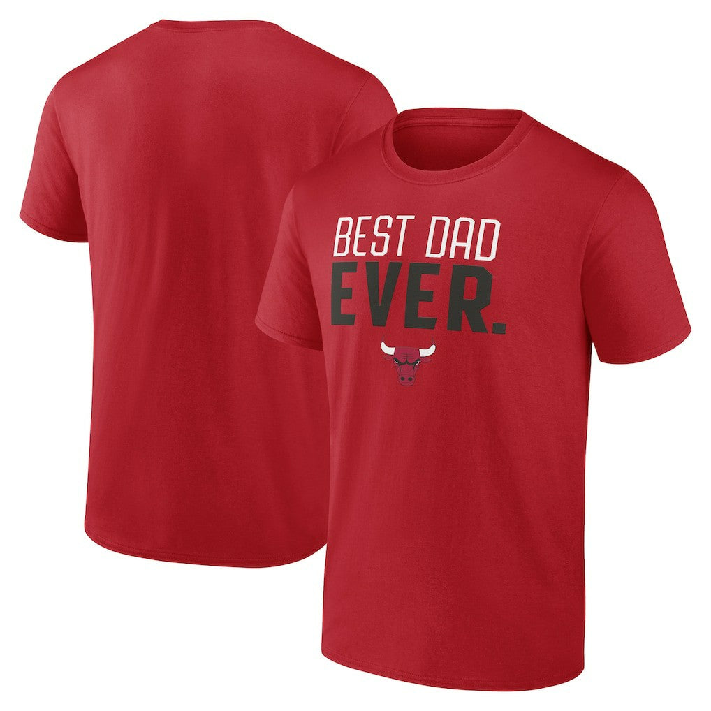 Chicago Bulls Best Dad Ever Logo T-Shirt sale - Red outlet