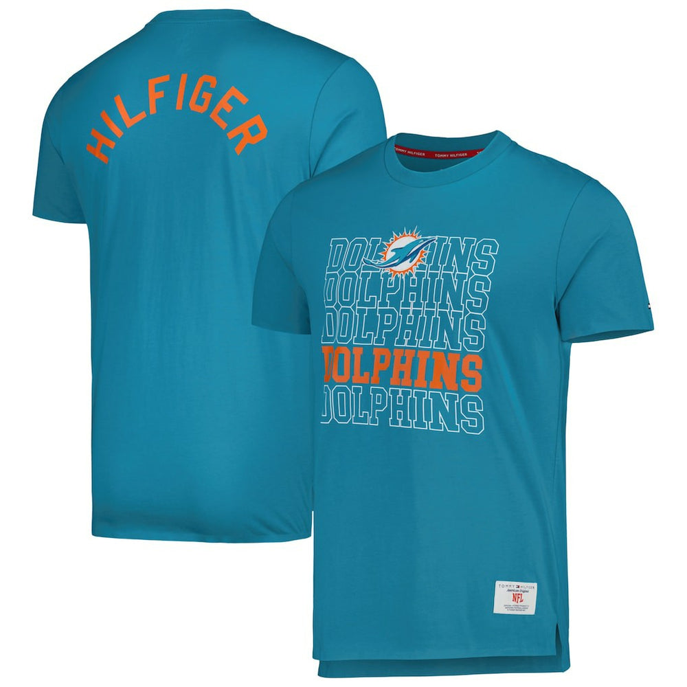 Miami Dolphins Tommy Hilfiger Liam T-Shirt - Aqua outlet