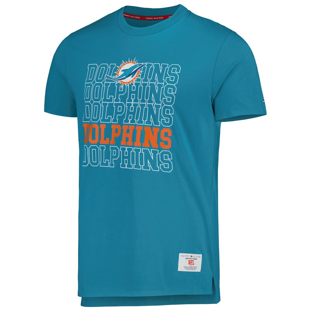 Miami Dolphins Tommy Hilfiger Liam T-Shirt - Aqua outlet