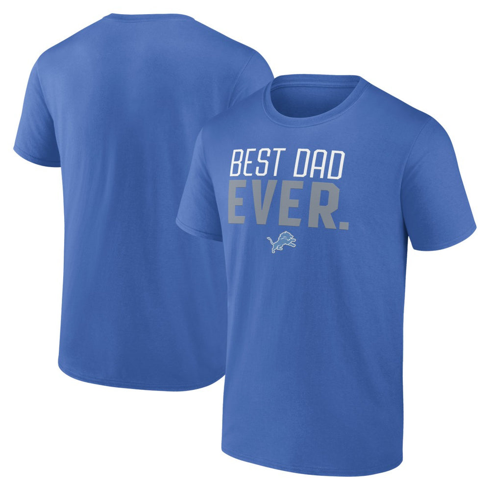 Detroit Lions Best Dad Ever Team T-Shirt - Blue sale