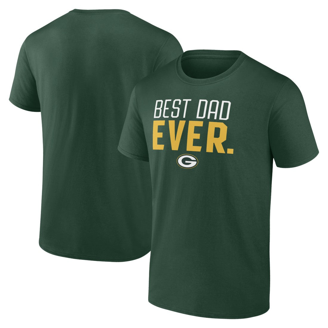 Green Bay Packers Best Dad Ever Team T-Shirt - Green for sale