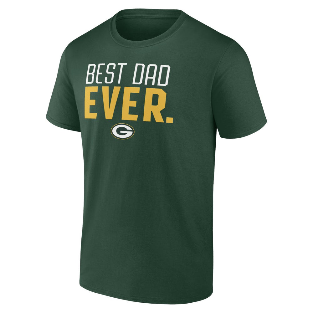 Green Bay Packers Best Dad Ever Team T-Shirt - Green for sale