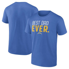 Los Angeles Chargers Best Dad Ever Team T-Shirt - Powder Blue sale