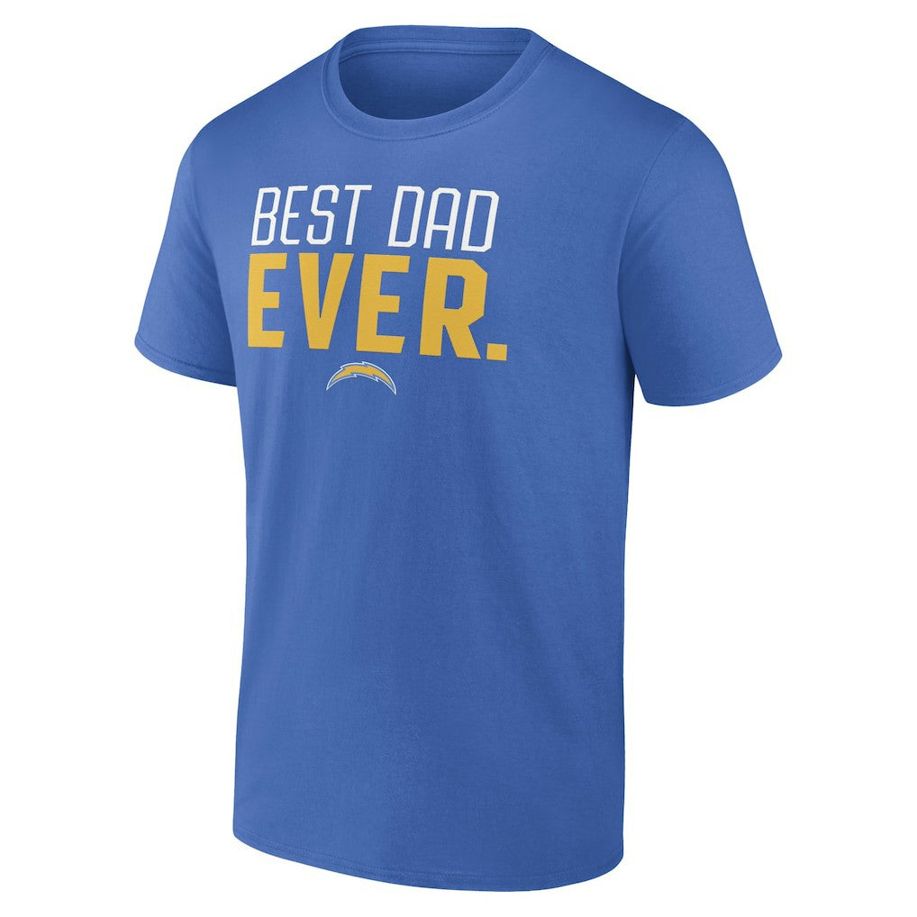 Los Angeles Chargers Best Dad Ever Team T-Shirt - Powder Blue sale