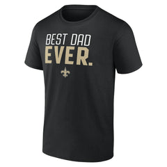 New Orleans Saints Best Dad Ever Team T-Shirt - Black outlet