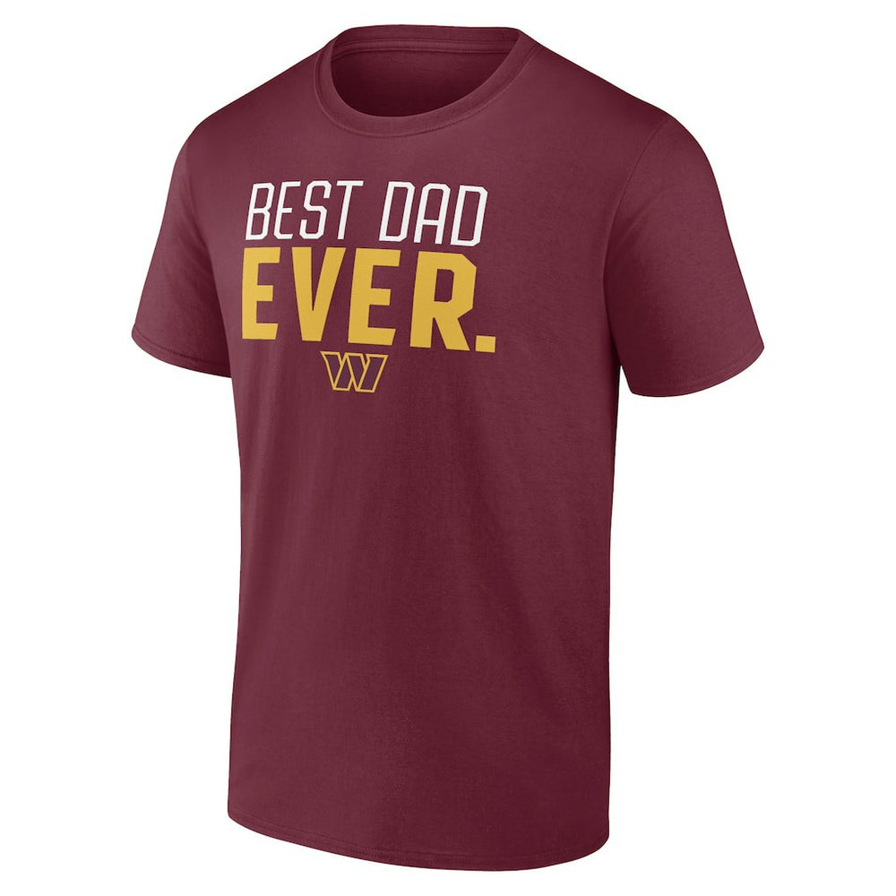 Washington Commanders Best Dad Ever Team T-Shirt - Burgundy for sale