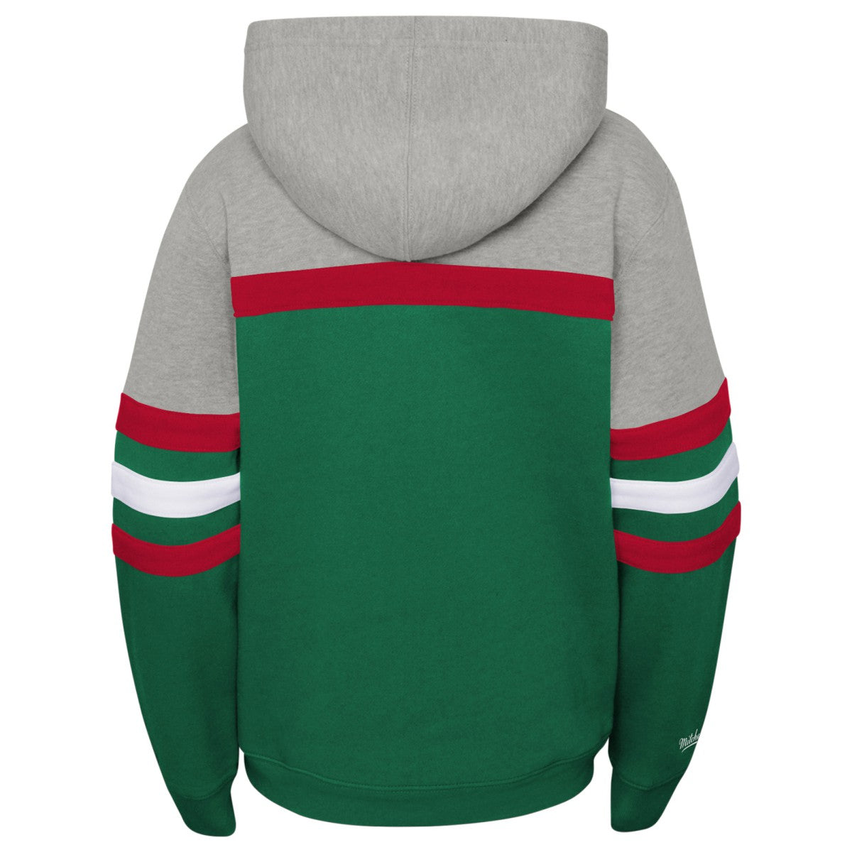 Milwaukee Bucks Youth Hardwood Classics Head Coach Pullover Hoodie - Green/Heather Gray | Mitchell & Ness sale