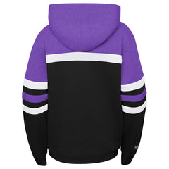 Toronto Raptors Youth Hardwood Classics Head Coach Pullover Hoodie - Purple/Heather Gray | Mitchell & Ness on sale