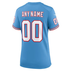 Tennessee Titans Women's Oilers Throwback Custom Game Jersey - Light Blue | Nike discount